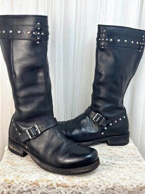 Vintage CNC Costume National Studded Moto Boots